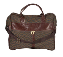 Load image into Gallery viewer, L1023-3038 Grande Cargo Rioja Stone trimmed w Authentic Leather. Spacious Weekender Tote Double Straps and Adjustable Shoulder Strap. Part of the Unbridled Passion, Travel and Cosmetic Bags Collection 16"x16"x8"
